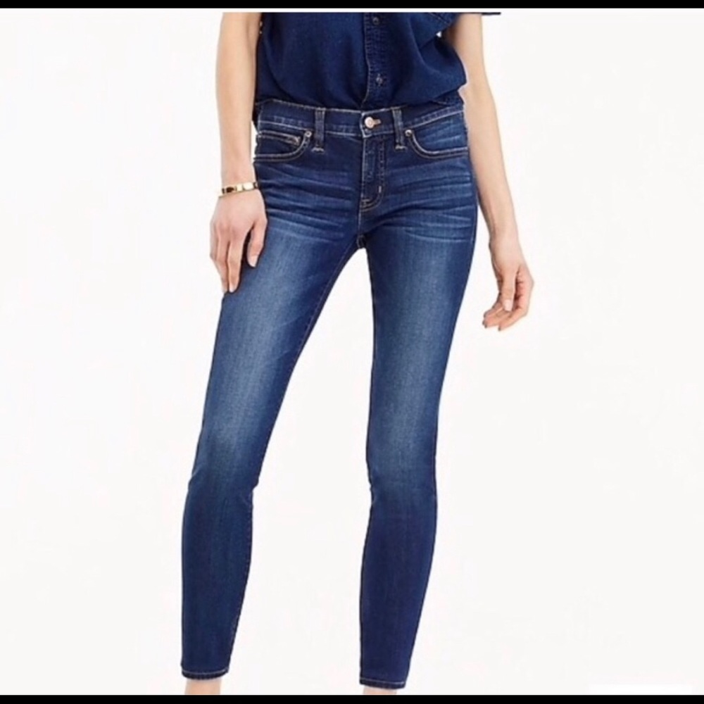 J Crew toothpick ankle zipper jeans